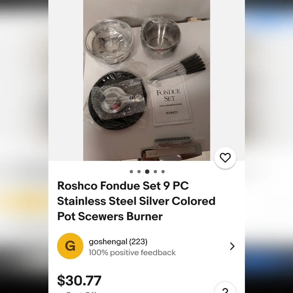 Redco Stainless Steel Fondue Set-stainless